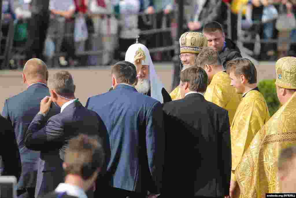 Патрыярх Расейскай праваслаўнай царквы Кірыл у Менску, 20 чэрвеня 2015.