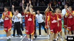 Македонската репрезентација по поразот од Шпанија во полуфиналето