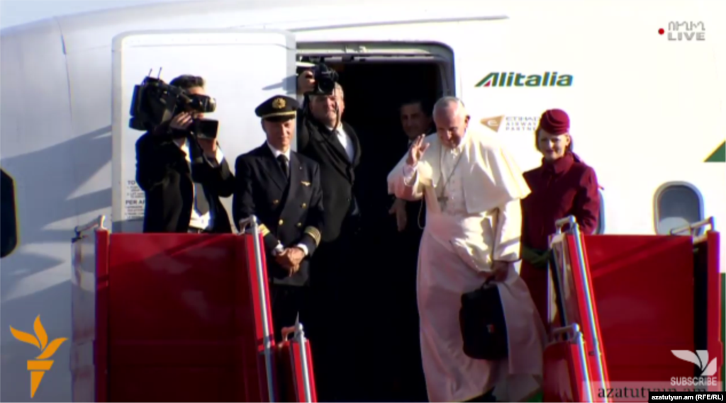 Armenia - Pope Francis leaves Armenia, Jun 26, 2016