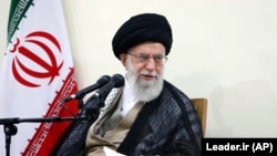 IRAN -- Iranian Supreme Leader Ayatollah Ali Khamenei attends a meeting with judiciary officials, in Tehran, June 27, 2018