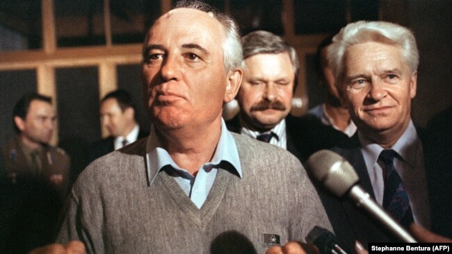 Mihail Gorbaciov după lovitura de stat eșuată din august 1991