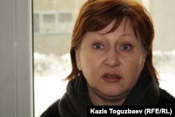 Марина Каплан, адвокат Кайрата Айтбаева, осужденного по делу об убийстве полицейского Адлета Турсынбекова. Алматы, 30 января 2013 года.