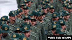 Iranska Islamska revolucionarna garda na ceremoniji obilježavanja 40. godišnjice Islamske revolucije u Tehranu (11. februar 2019).