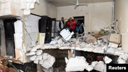 خرابه های یک مرکز درمانی در حلب