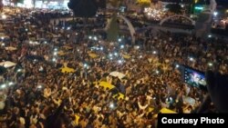 تجمع در میدان آزادی سنندج (از شبکه تلگرام)