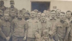 Ofițeri prizonieri la Dobrovăț, 1918