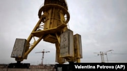 The construction site of Bulgaria's second nuclear power plant near Belene.