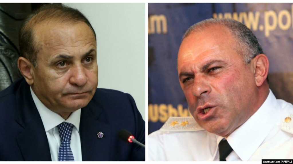 Armenia -- Former PM Hovik Abrahamian and Former Chief of Armenian Police, Alik Sargsyan, 30Aug, 2018