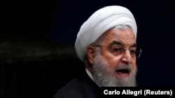 Iran's President Hassan Rouhani addresses the 74th session of the United Nations General Assembly at U.N. headquarters in New York City, New York, U.S., September 25, 2019. 