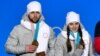 Александр Крушельницкий и Анастасия Брызгалова на пьедестале Игр в Пхёнчхане