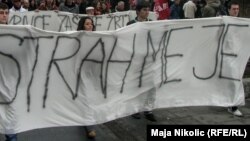 Ilustracija: Sa jednog od protesta protiv kriminala i nasilja u BiH