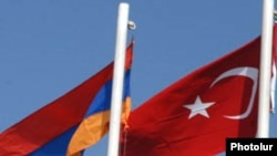 Armenian and Turkish flags