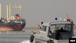 British Royal Marines conduct operations on waterways in the Al-Basrah region in 2007.