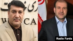 Fereydoun Ahmadi (R)and Mohammad Azizi(L), two Iranian parliamentarians detained on charges of corruption.