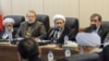 Iran Judiciary chief Sadegh Larijani who newly appointed as the head of Expediency Discernment Council (C), chairing a session of the council since his presidency, on January 19, 2019.
