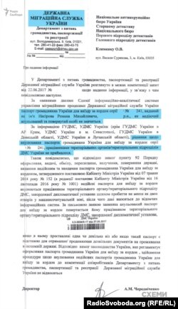 Відповідь від Державної міграційної служби