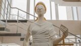 UKRAINE – Themis statue in Dzhankoy district court, Dzhankoy, 20 March 2020