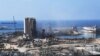 Lebanon -- This picture shows a view of Beirut's port in the aftermath of a huge chemical explosion that disfigured the Lebanese capital, on August 14, 2020. (Photo by - / AFP)