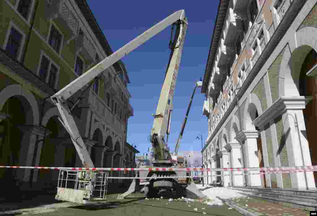 Ongoing construction work in the Krasnaya Polyana neighborhood