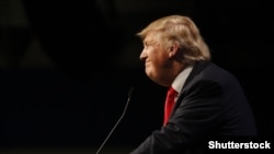 U.S. -- Republican presidential candidate Donald Trump speaks at campaign event at Westgate Las Vegas Resort & Casino the day before the CNN Republican Presidential Debate, Las-Vegas, 14Dec2015