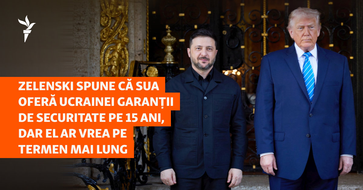 Zelenski spune că SUA oferă Ucrainei garanții de securitate pe 15 ani, dar el ar vrea pe termen mai lung