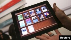 iPad și pagina sa de bibliotecă