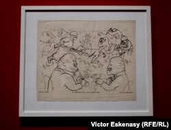 George Grosz Mapa politică de satire „Dumnezeu cu noi”; Fotolitografia „Comuniștii cad, devizele urcă”