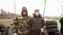 Активист Майдана Сергей Рипа на блопосту под Корсунем-Шевченковским в феврале 2014 года