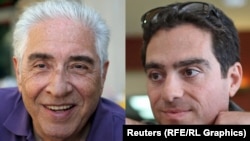 Iranian-American businessman Siamak Namazi (right) and his father Baquer Namazi (file photo)