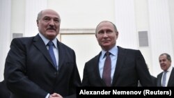 Orsýetiň prezidenti Wladimir Putin Moskwada belarus kärdeşi Aleksandr Lukaşenka bilen duşuşdy. 25-nji dekabr, 2018. 