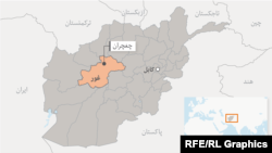 ولایت غور در نقشه افغانستان 