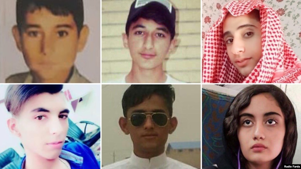 Six of 18 underage protesters confirmed killed by security forces in Iran's November unrest.