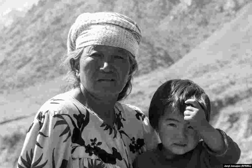 Amirbekova Zuura was born in Kyrgyzstan but moved to Jerge-Tal after she married. She and her relatives tend other villagers' cows and make qurut, or dried cheese kurd, which they divide between the cows' owners and their own family.