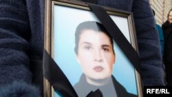 The funeral ceremony for human rights activist Yana Palyakova