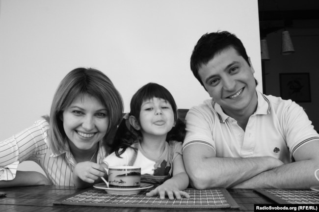 Олена і Володимир Зеленські разом з донькою