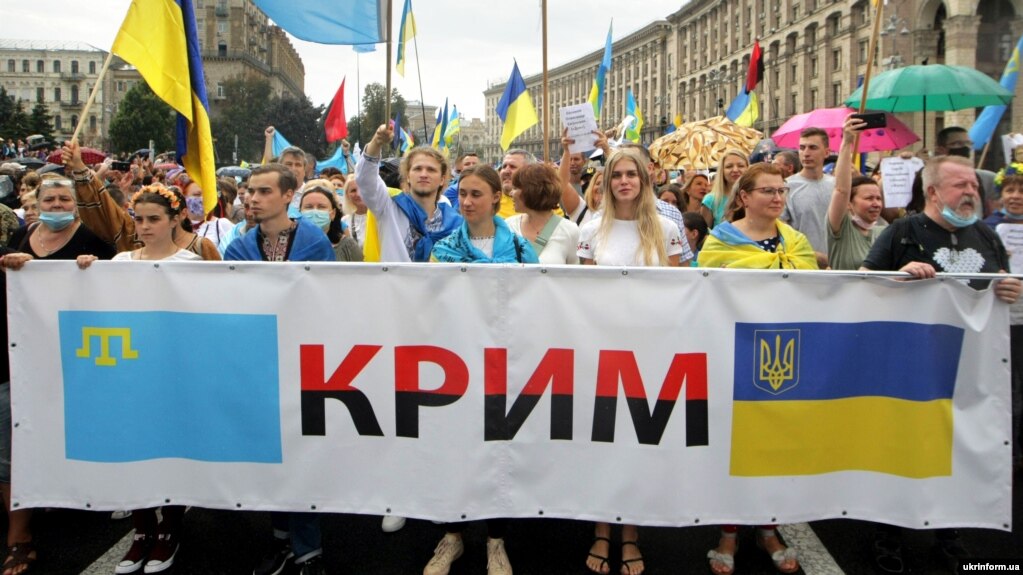 Під час «Маршу захисників» до Дня Незалежності України. Київ, 24 серпня 2020 року