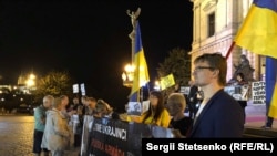 Акція проти концерту піаністки Лисиці, Прага, Чехія, 19 вересня 2018 року