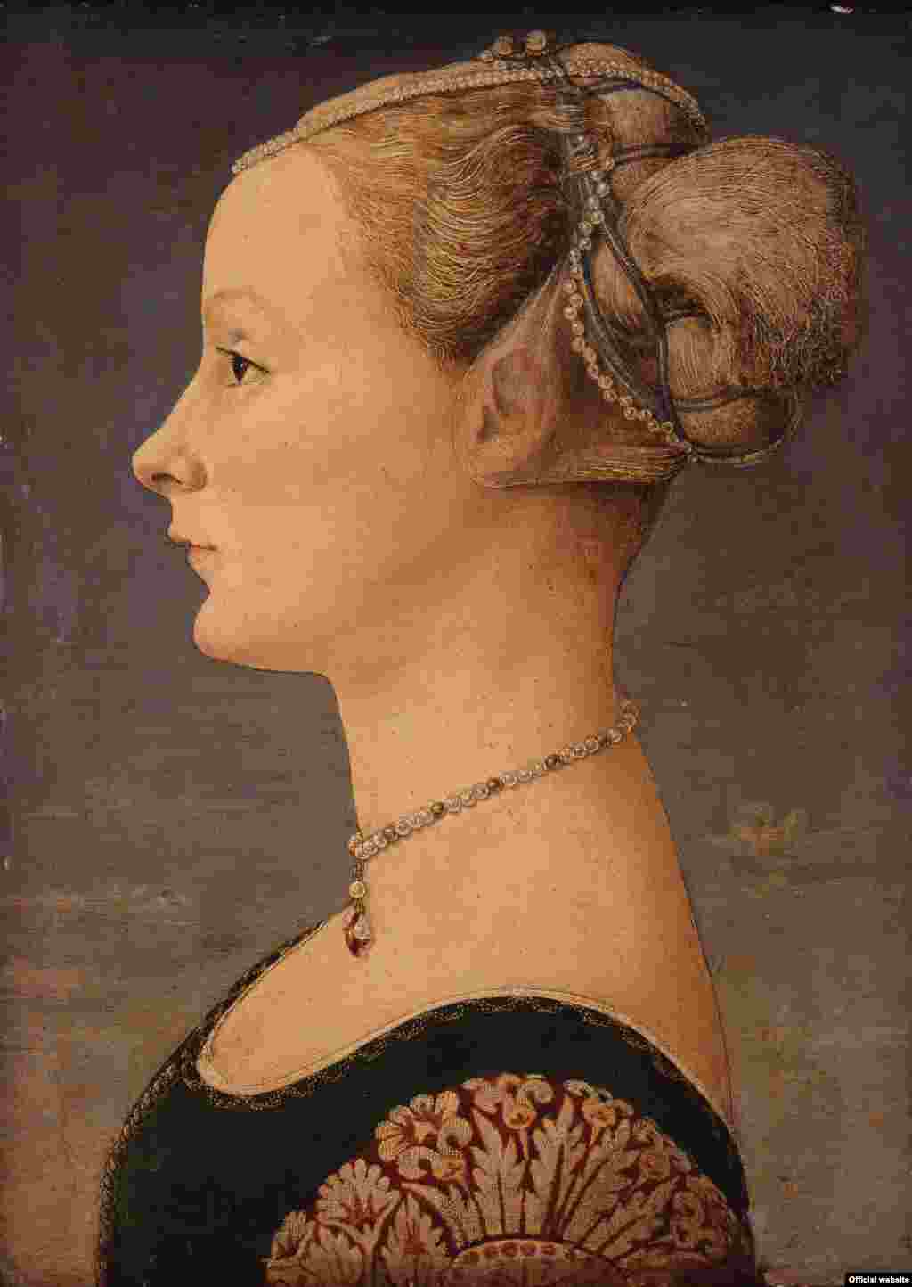 Antonio del Pollaiuolo Portretul unei tinere femei, c. 1465/70 Milan, Museo Poldi Pezzoli © Museo Poldi Pezzoli, Milan (photo: Bode Musem press service courtesy) 