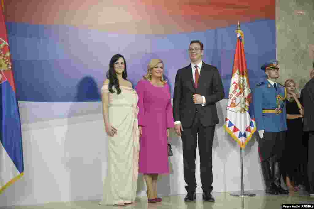 Predsednik Srbije Aleksandar Vučić sa suprugom i predsednica Hrvatske Kolinda Grabar Kitarović