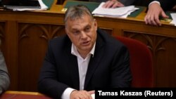 Прем’єр-міністр Угорщини Віктор Орбан перед голосуванням у парламенті пакету законів «Стоп Сорос», 20 червня 2018 року 