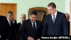 Zigmar Gabrijel i Aleksandar Vučić