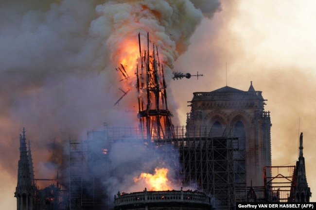 Пожар в соборе Парижской Богоматери 15 апреля 2019 года