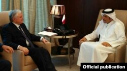 Qatar - Qatari Foreign Minister Sheikh Mohammed bin Abdulrahman bin Jassim Al-Thani meets with his Armenian counterpart Edward Nalbandian in Doha, 18Jun2017.