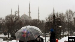 Снегопад в Стамбуле