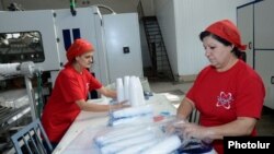 Armenia – Workers at a plastics factory in Yerevan, 30Oct2013.