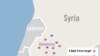  نقشه منتشر شده در روز ۳۰ دی از مواضع نیروهای ایرانی در سوریه که توسط اسرائیل هدف قرار گرفتند.
