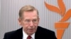 Former Czech President Vaclav Havel during his interview with RFE/RL on March 27