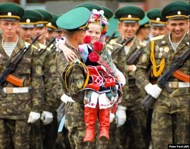 Під час відзначення Дня Незалежності України. Київ, 24 серпня 1996 року