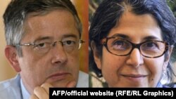 French academics Roland Marchal (left) and Fariba Adelkhah (file photo)