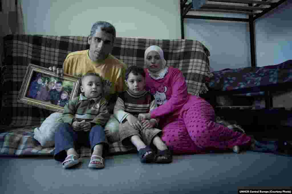 Losing their home and one-year-old daughter in Syria’s war, Somarst and Nur wanted to save their two remaining sons and fled Damascus to find refuge in Pastrogor, Bulgaria. The most important thing they brought with them is a framed family portrait. The photo reminds Somarst that his hair has gone grey in just a few months; he adds that his family is trying to find again the happiness that they lost.
